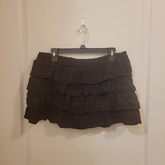 Bohme Black Layered Mini Skirt - Picture 1 of 3